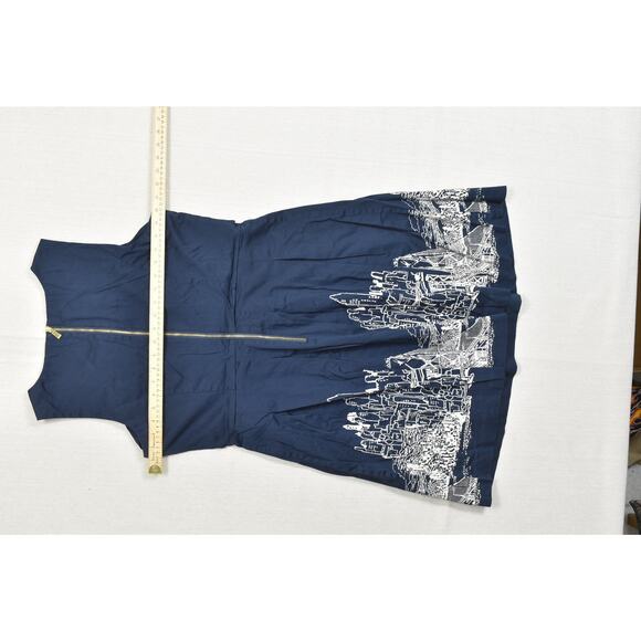 Tommy Hilfiger Navy Blue City Skyline Print Women's Plus Size 16 Dress - Picture 4 of 8